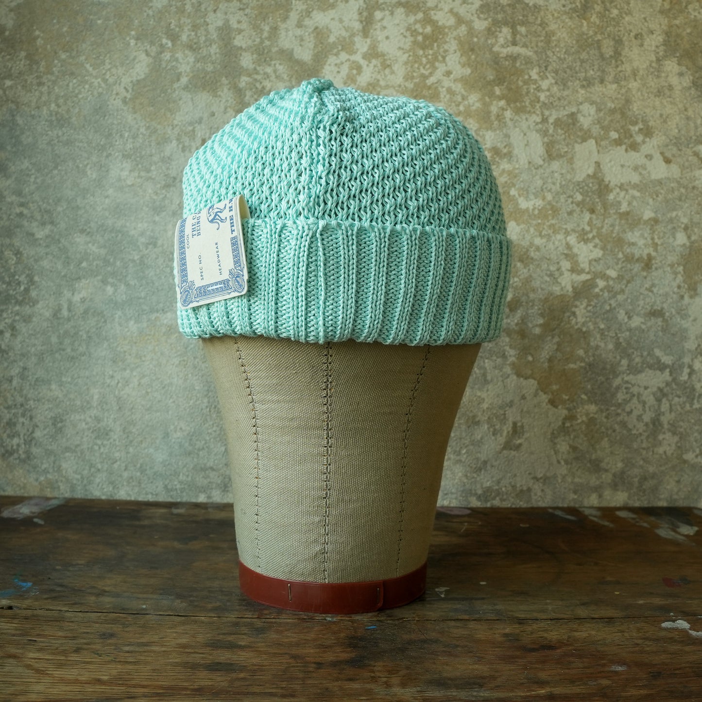 THE H.W.DOG&CO_ D-01221_SEED STITCH KNIT CAP_Blue