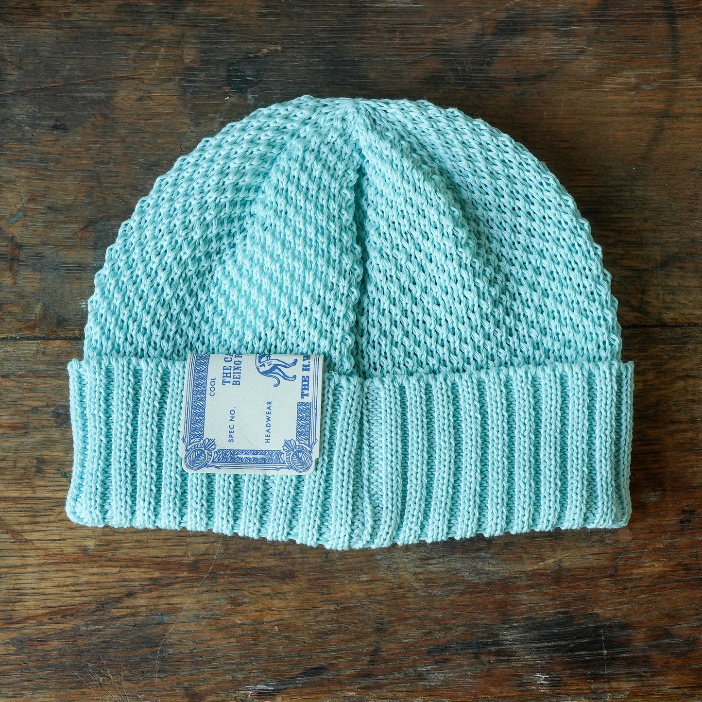 THE H.W.DOG&CO_ D-01221_SEED STITCH KNIT CAP_Blue