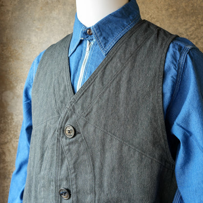 TCB Jeans_Huntsman Vest_Covert Herringbone