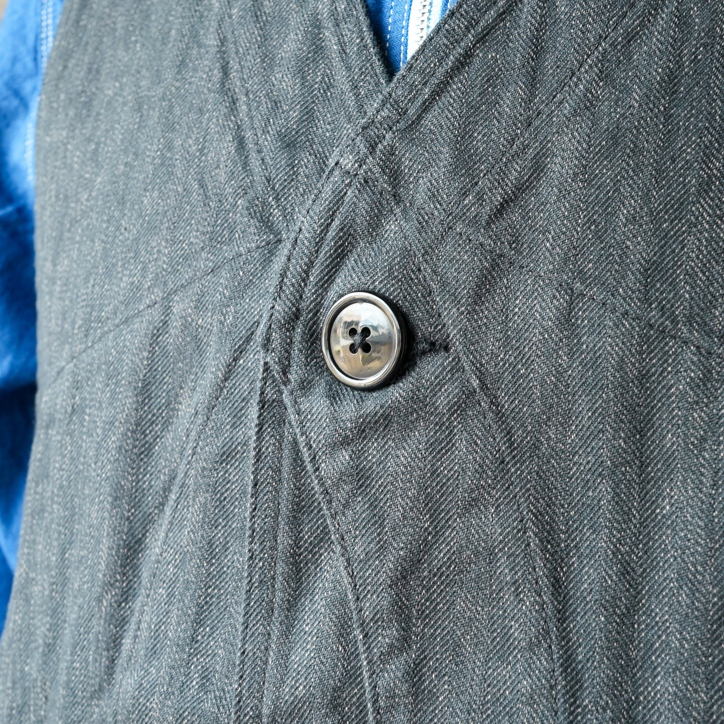 TCB Jeans_Huntsman Vest_Covert Herringbone