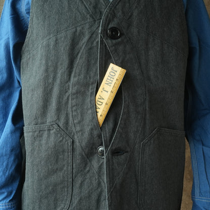 TCB Jeans_Huntsman Vest_Covert Herringbone