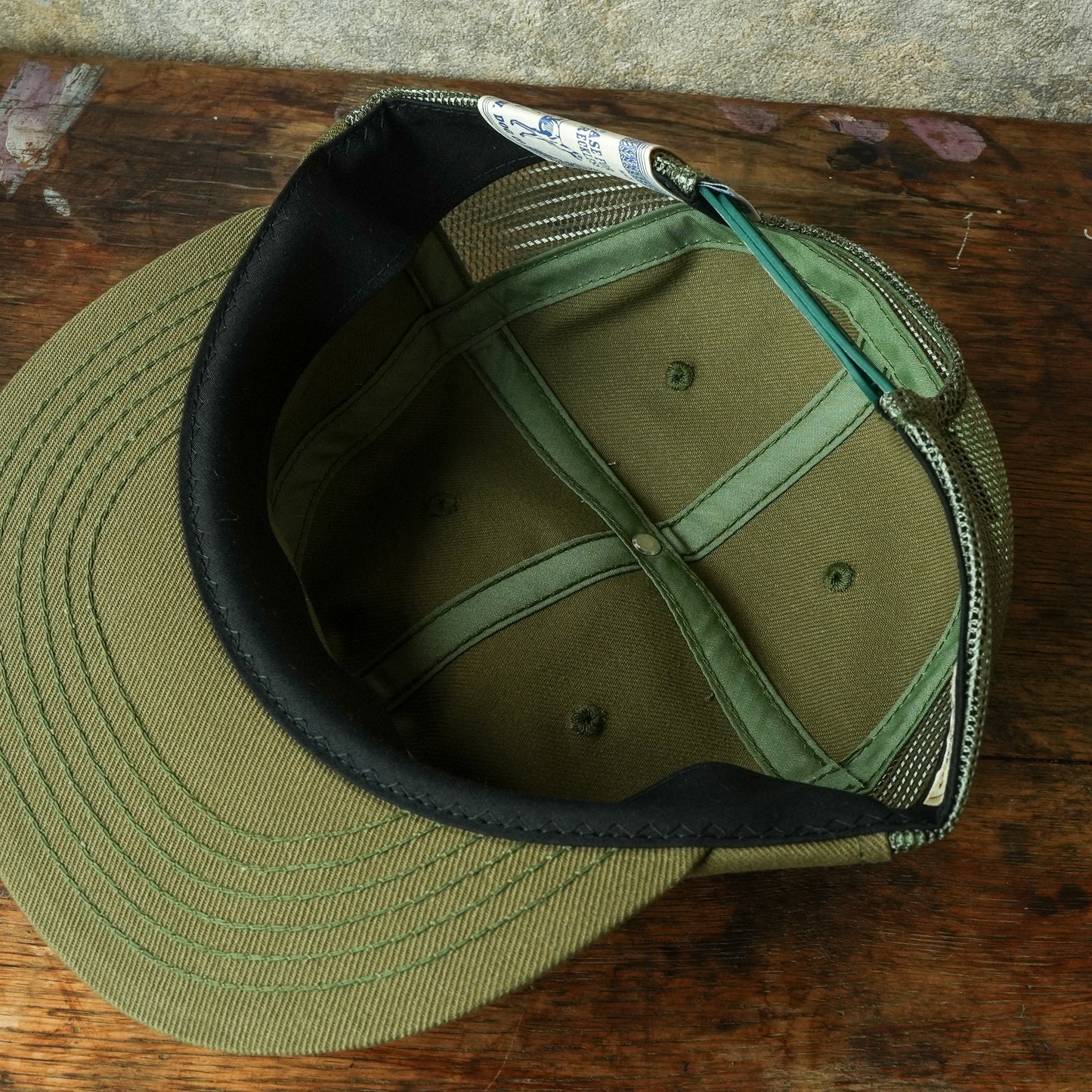 THE H.W.DOG&CO_ D-01168_SIDE MESH PAINTER CAP_OLIVE