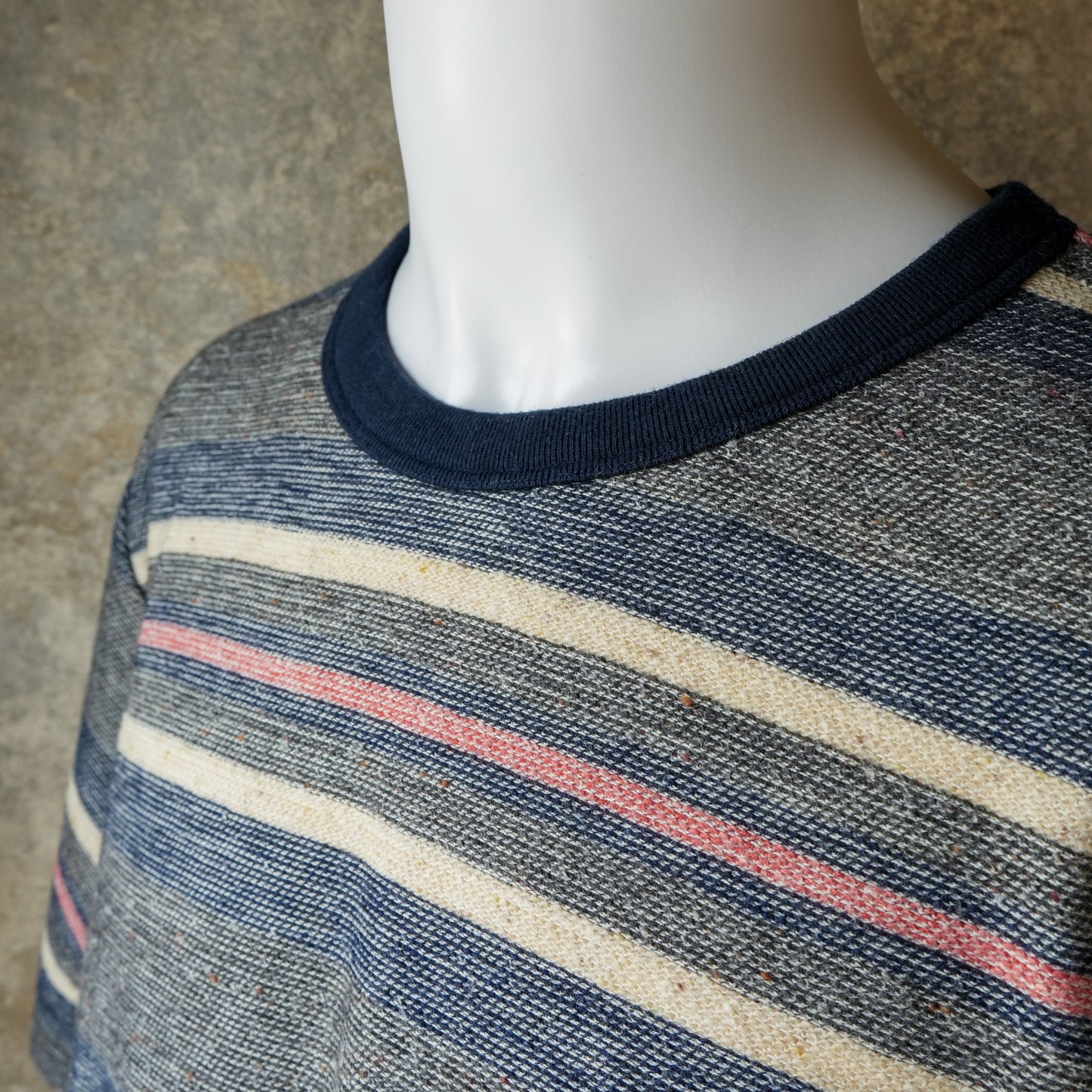 TCB Jeans_Inside-Out Stripe TEE_Type 2(濃いグレー)
