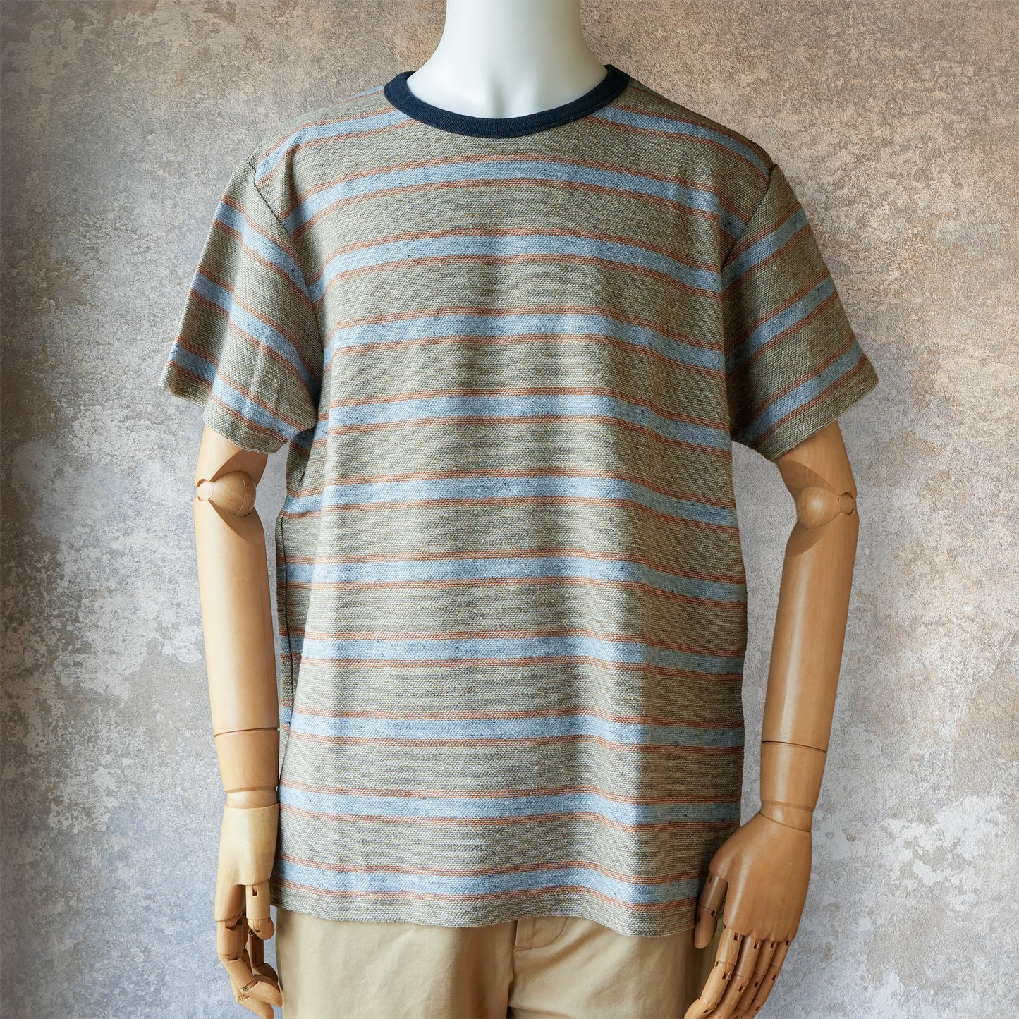 TCB Jeans_Inside-Out Stripe TEE_Type 1(薄いグレー)
