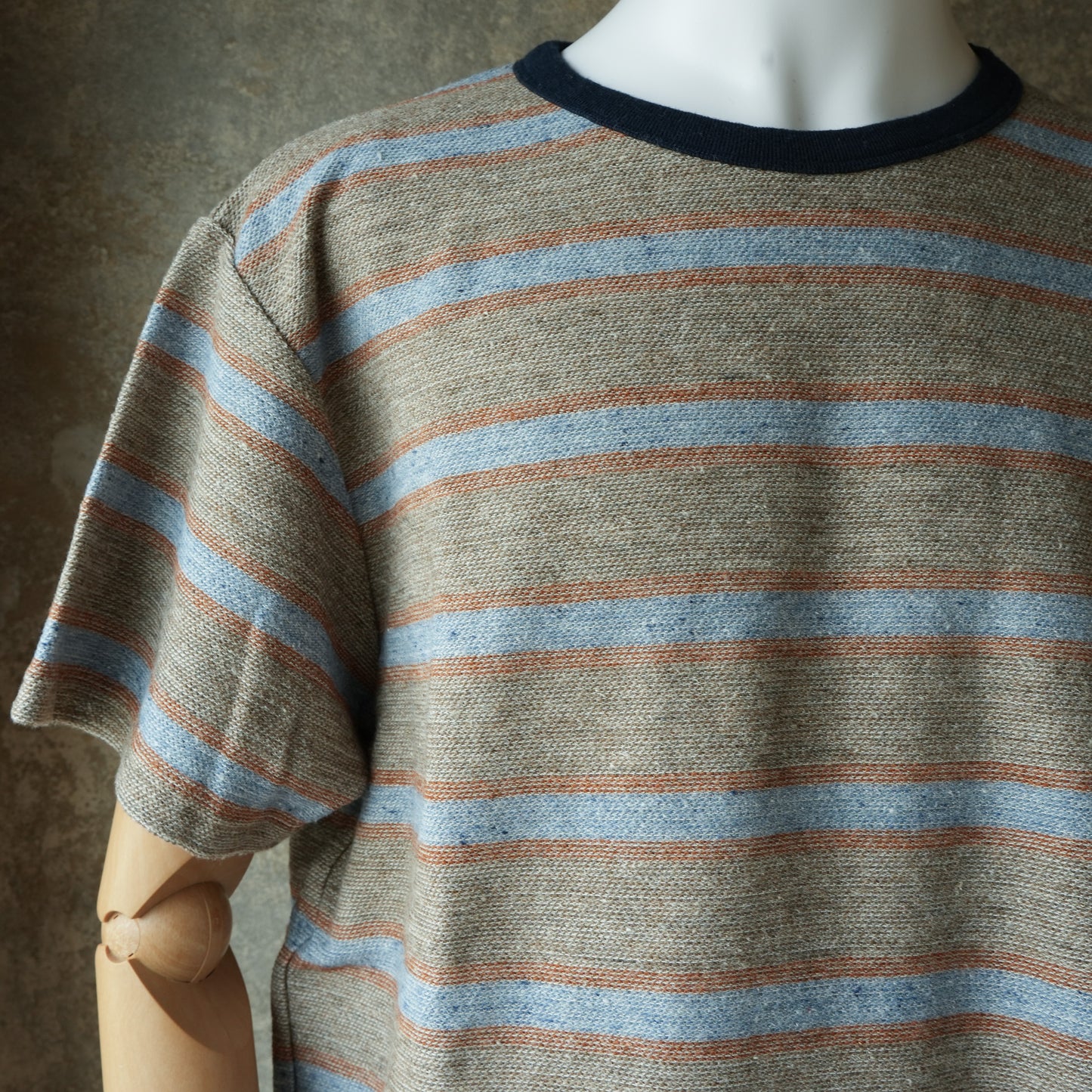 TCB Jeans_Inside-Out Stripe TEE_Type 1(薄いグレー)