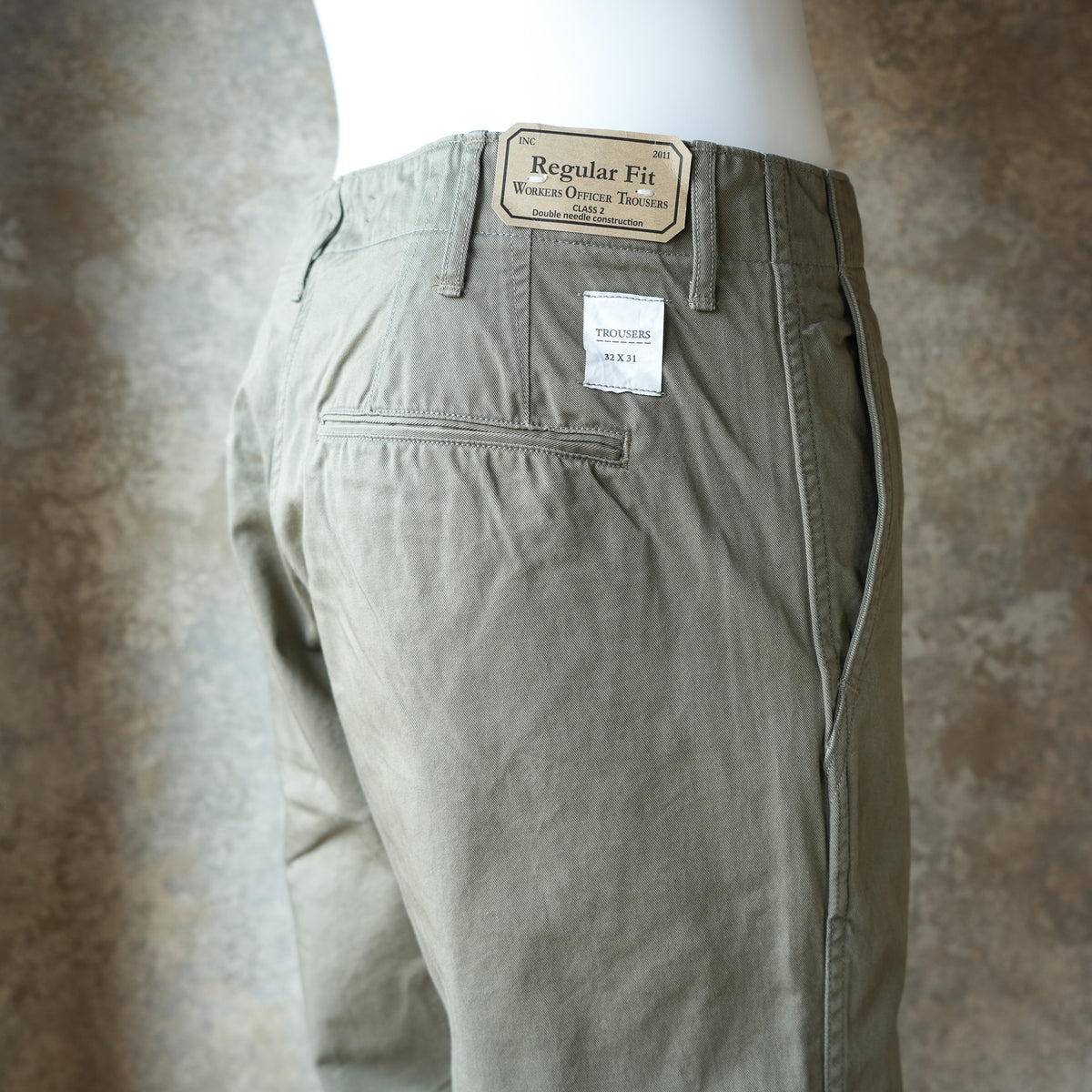 WORKERS_ Officer Trousers, Regular Fit / Hunter Green, 8 oz Chino