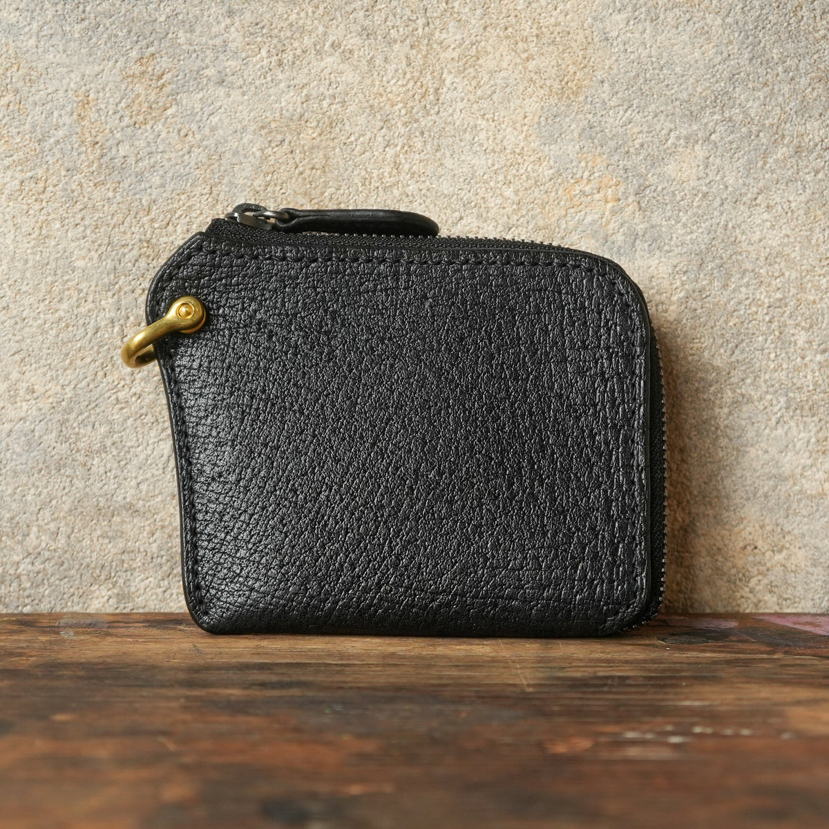 SpiralDance_L-Zip Small Wallet_BLACK