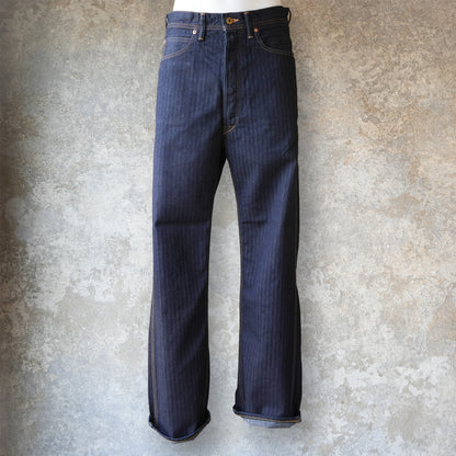 WORKERS_Lot 815 Work Pants_12 oz, Grey Back Indigo Herringbone