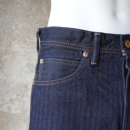 WORKERS_Lot 815 Work Pants_12 oz, Grey Back Indigo Herringbone