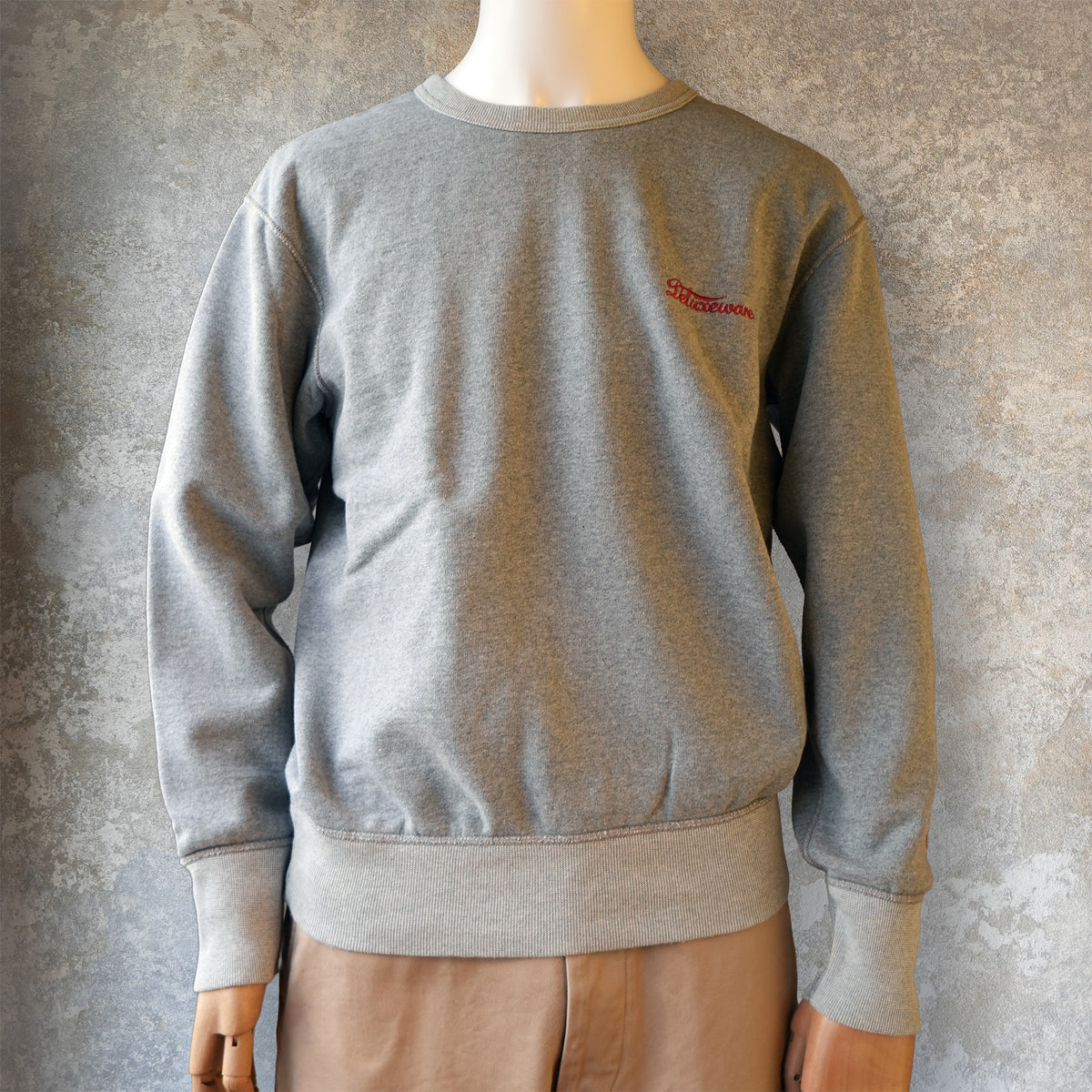DELUXEWARE_S107-01EMB_LOOP BACK_Heather Grey