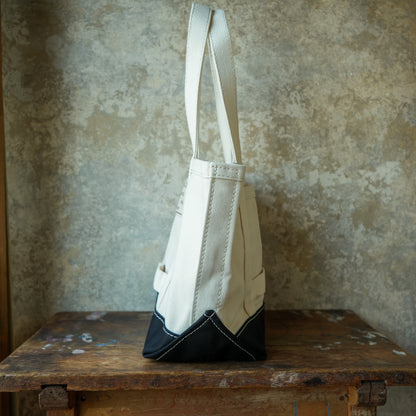 WORKERS_Tool Bag, Medium-Long Handle, Ecru x Black