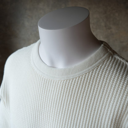 UES_60BW_BIG WAFFLE T-SHIRT_OFF WHITE