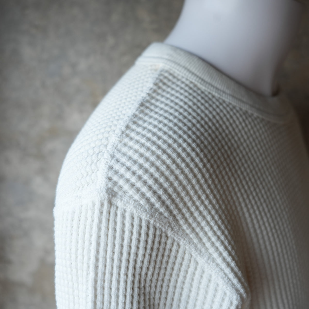 UES_60BW_BIG WAFFLE T-SHIRT_OFF WHITE