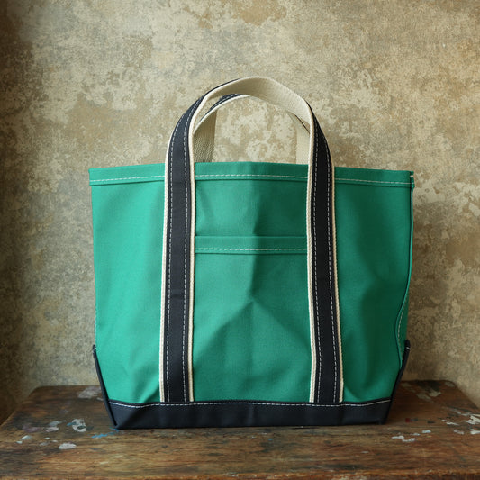 WORKERS_Deluxe Pocket Tote Bag_Green x Navy Handle_Short