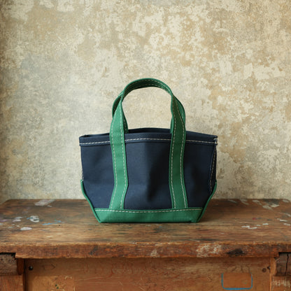 WORKERS_Deluxe Tote, Mini_Dark Navy x Green