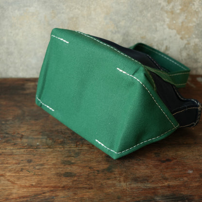 WORKERS_Deluxe Tote, Mini_Dark Navy x Green