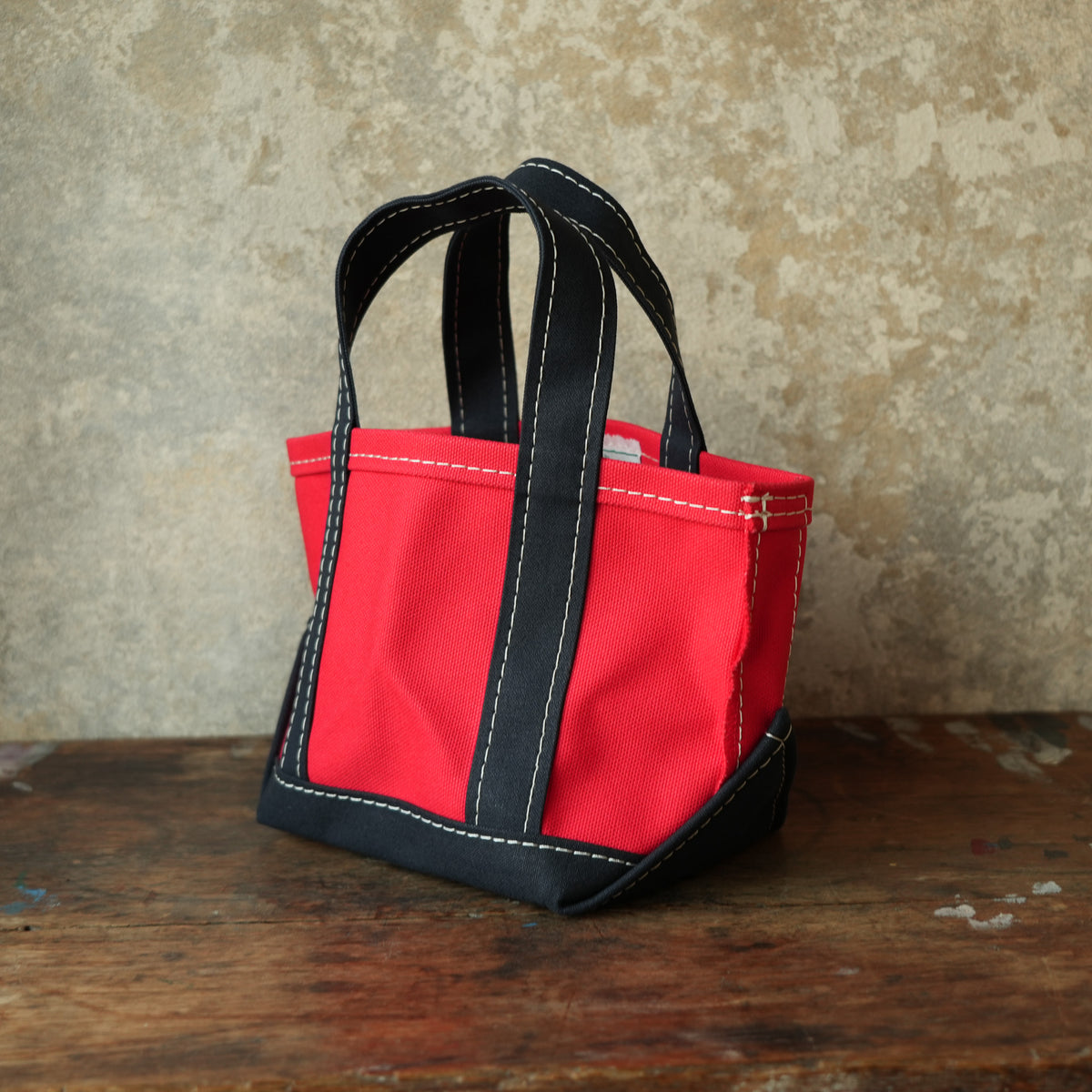 WORKERS_Deluxe Tote, Mini_Red x Navy
