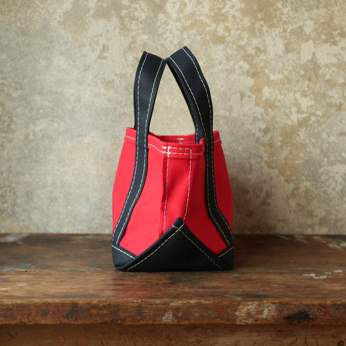 WORKERS_Deluxe Tote, Mini_Red x Navy