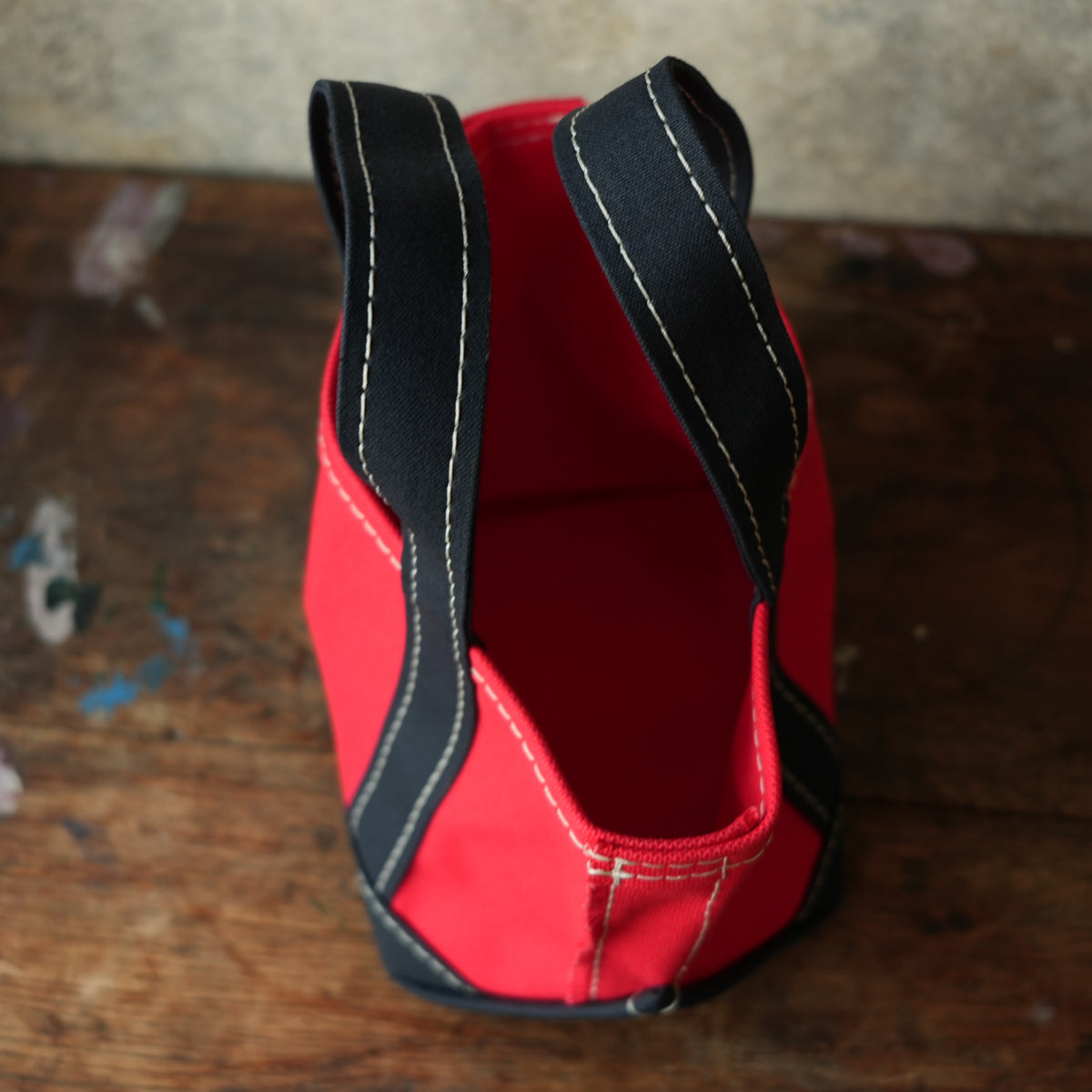 WORKERS_Deluxe Tote, Mini_Red x Navy