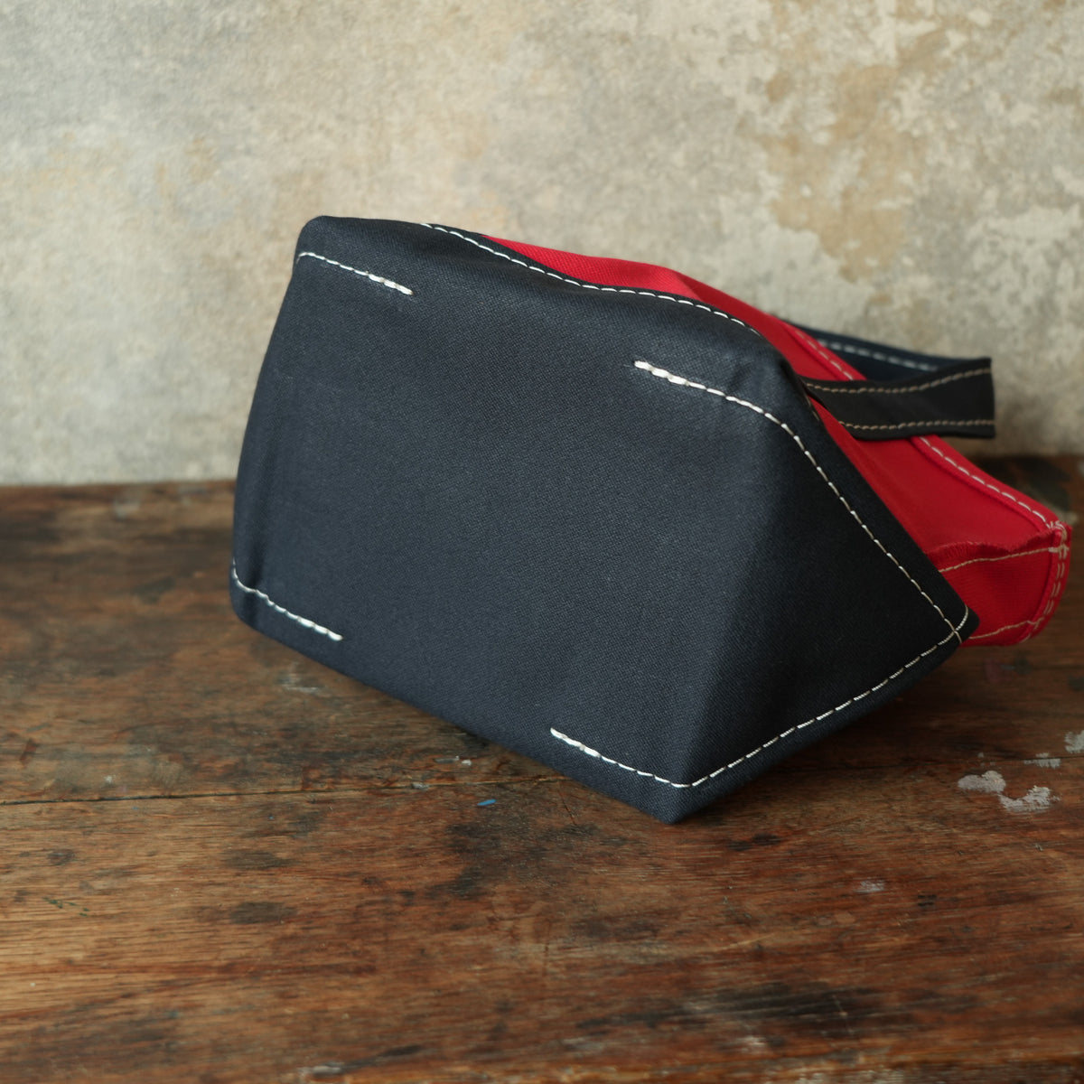WORKERS_Deluxe Tote, Mini_Red x Navy