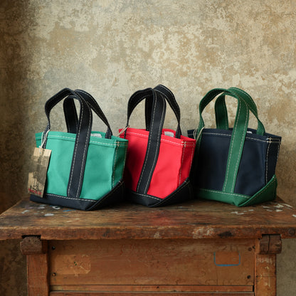 WORKERS_Deluxe Tote, Mini_Dark Navy x Green