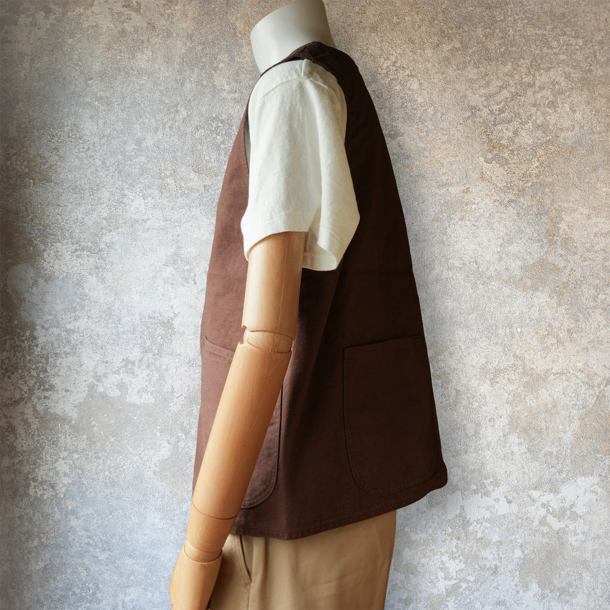 TCB Jeans_Huntsman Vest_Brown Duck