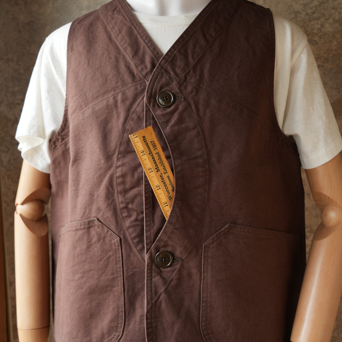 TCB Jeans_Huntsman Vest_Brown Duck