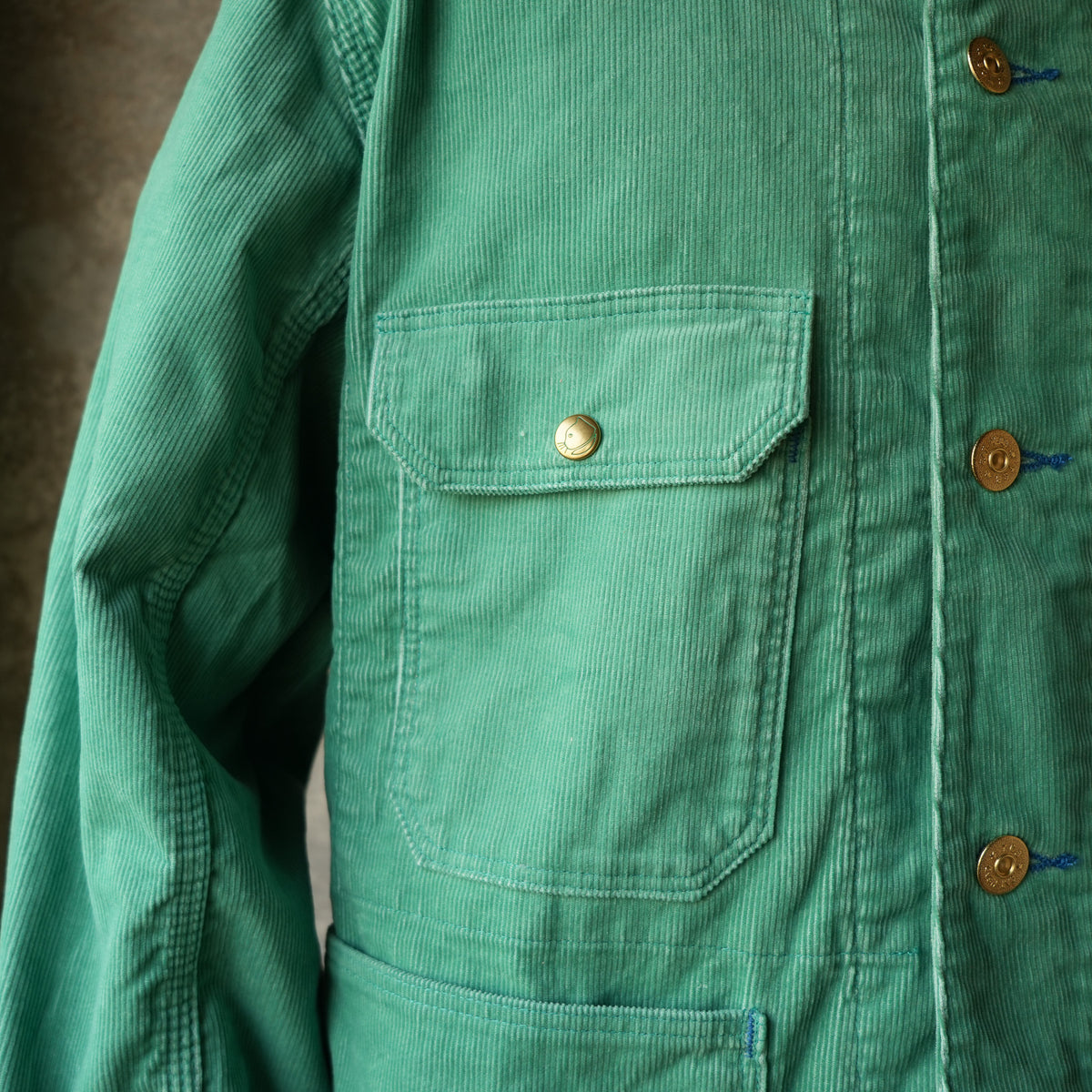 TCB Jeans_Cat Head Jacket Green Apple Corduroy