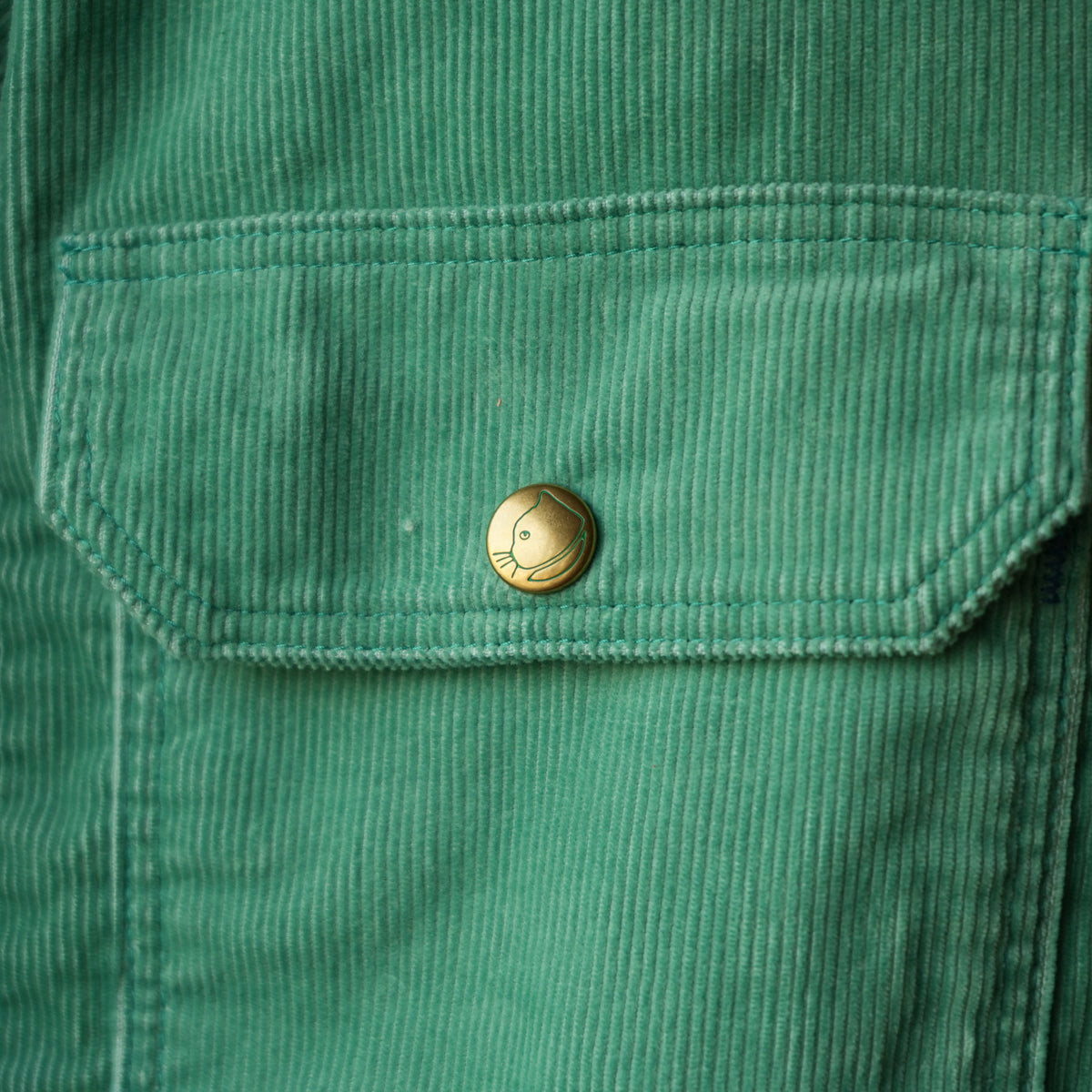 TCB Jeans_Cat Head Jacket Green Apple Corduroy