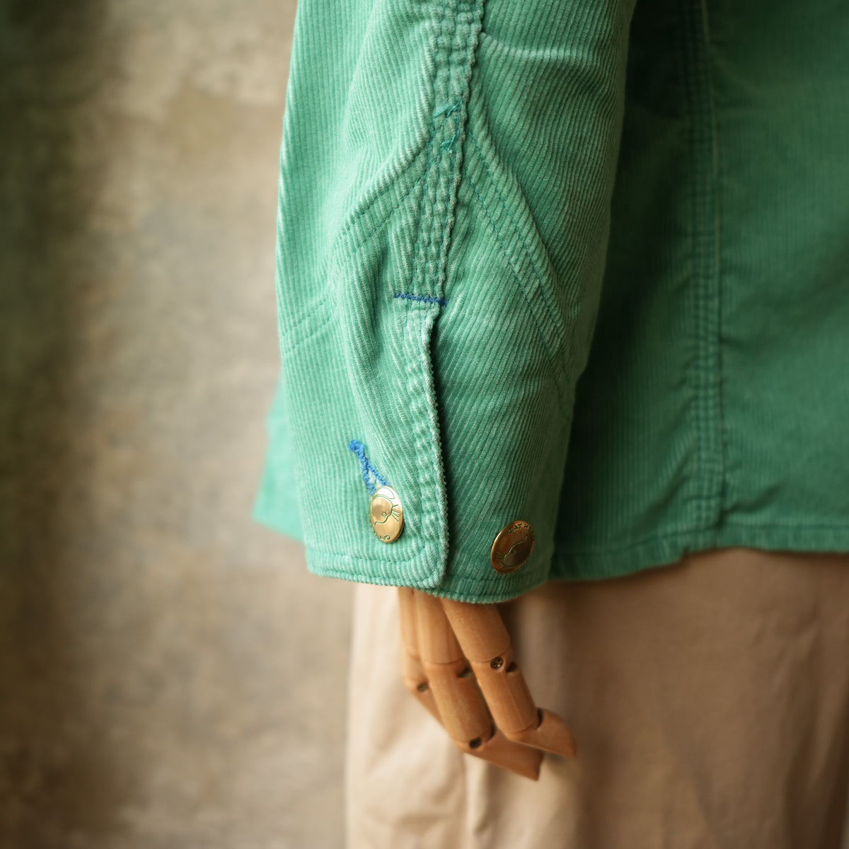 TCB Jeans_Cat Head Jacket Green Apple Corduroy