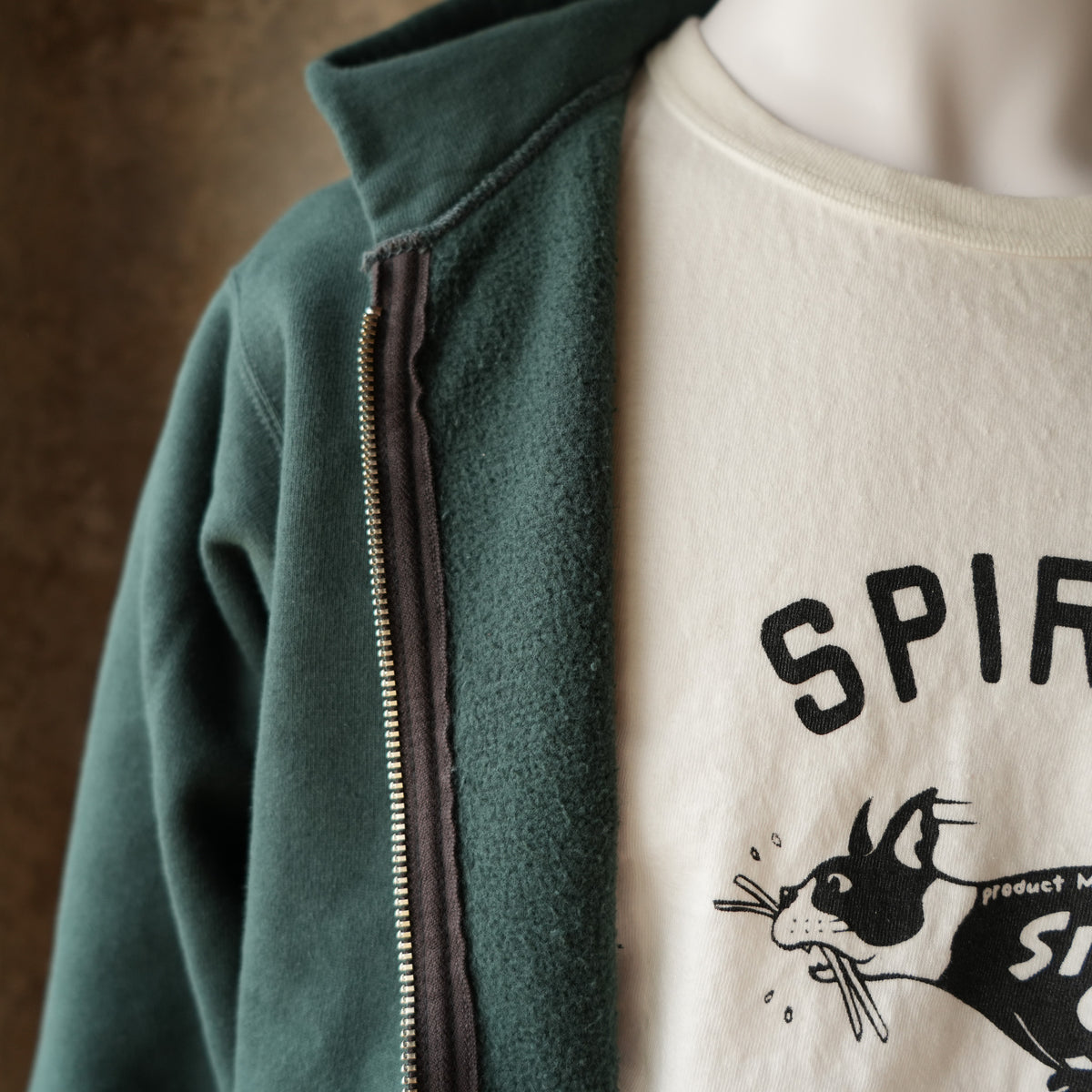 DELUXEWARE_SPZ-00_FULLZIP PARKA PLAIN_D.GREEN