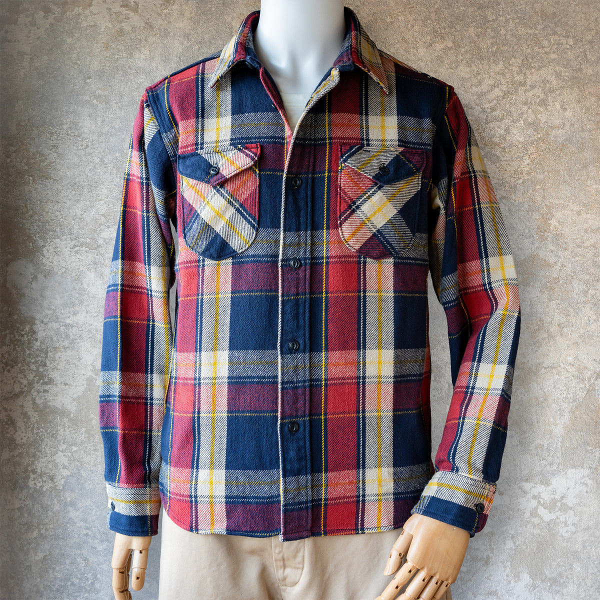 UES_502654_05_1_Heavy Flannel Shirt_Navy