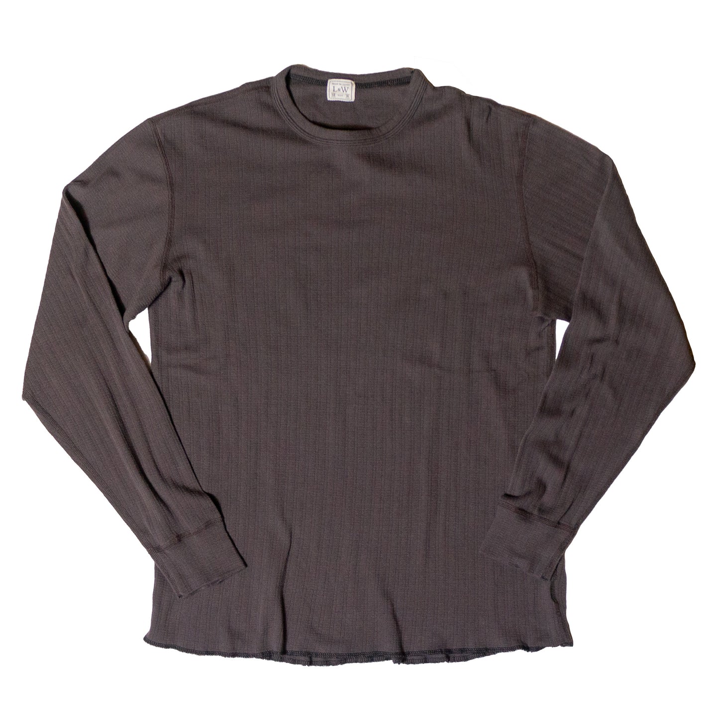 LOOP＆WEFT_LRC1114_SMOOTH DROP NEEDLE RIB KNIT L/S CREW_CLASSIC BLACK