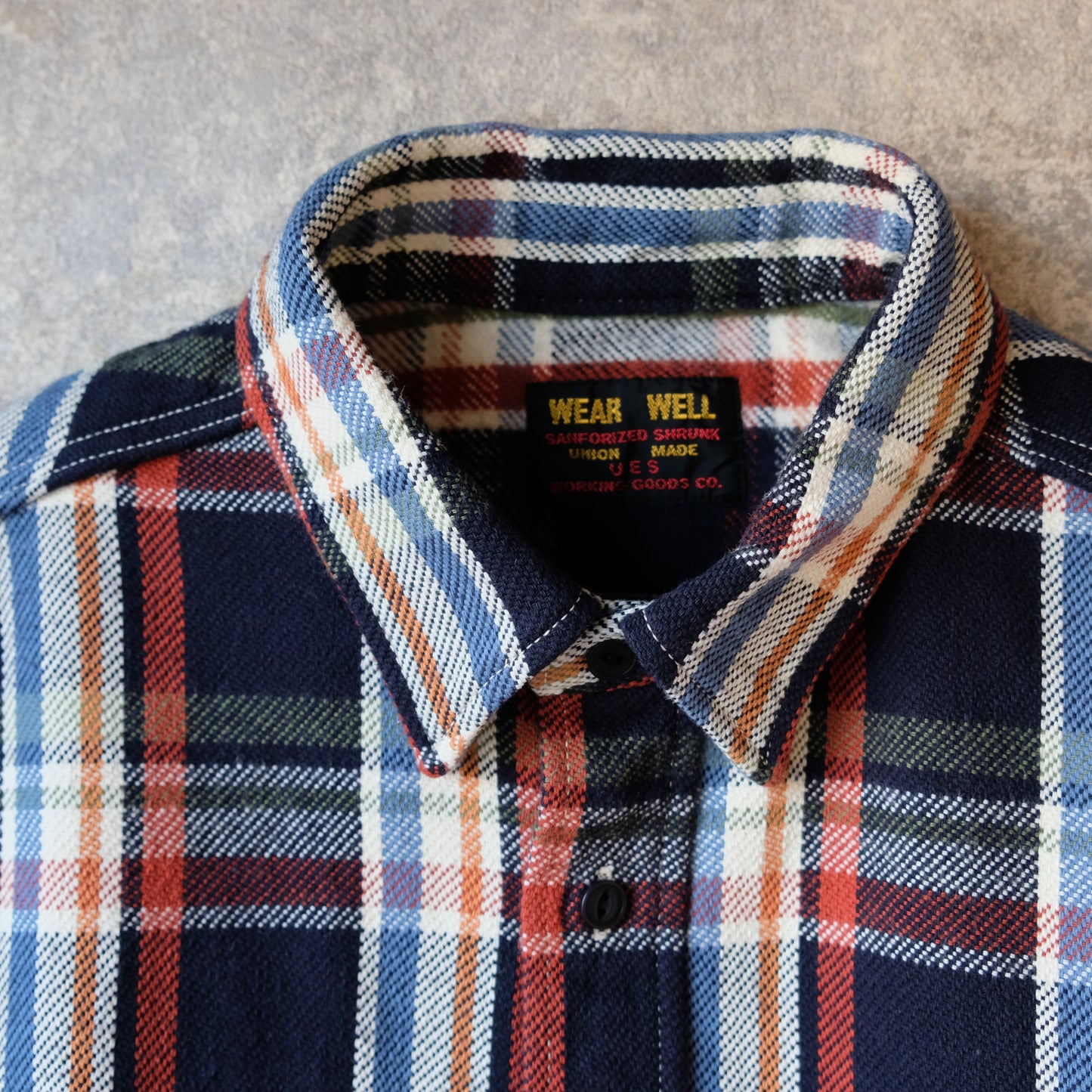UES_502553_05_3_Yarn-dyed heavy flannel shirt_Navy 