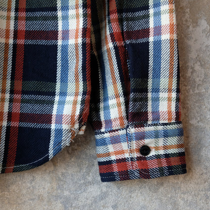 UES_502553_05_3_Yarn-dyed heavy flannel shirt_Navy 