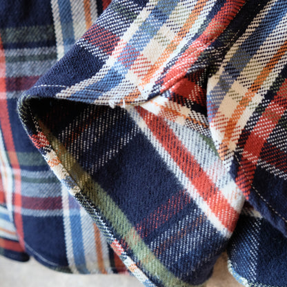 UES_502553_05_3_Yarn-dyed heavy flannel shirt_Navy 