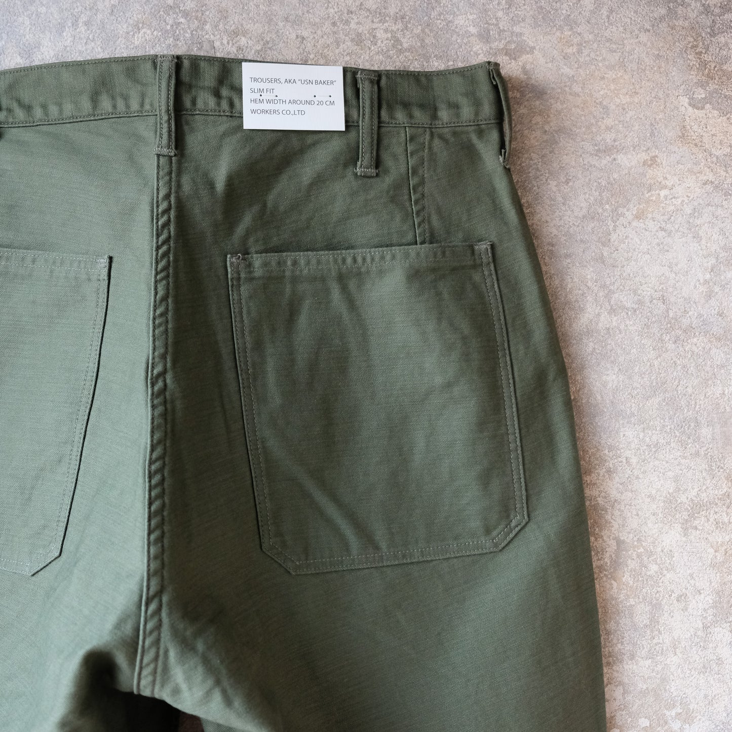 WORKERS_USN Baker Slim Fit, Reversed Sateen