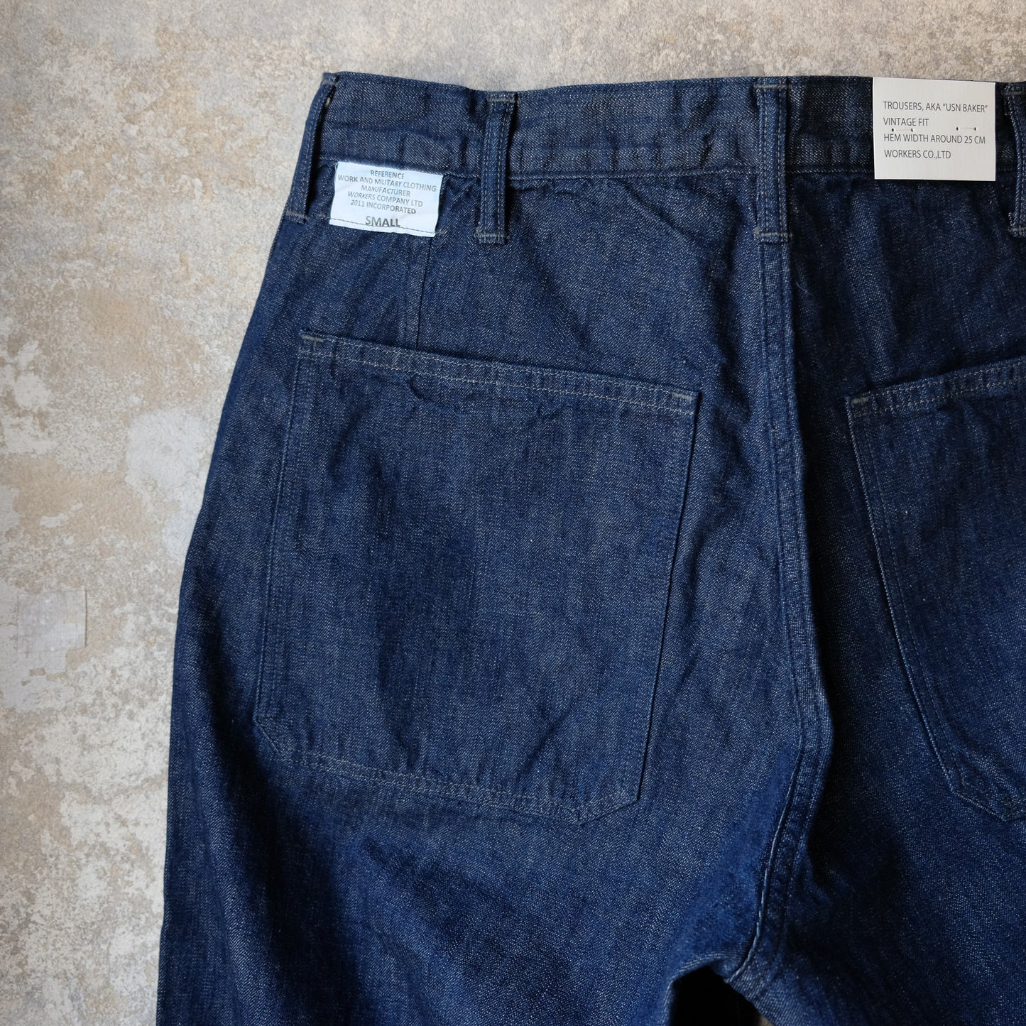 WORKERS_USN Baker Vintage Fit, Brown Back Denim