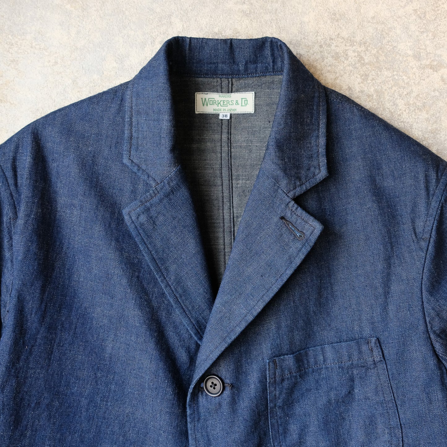 WORKERS_Lounge Jacket, 8oz GR Back Denim