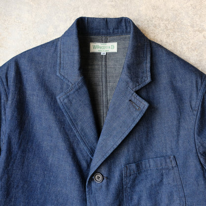 WORKERS_Lounge Jacket, 8oz GR Back Denim
