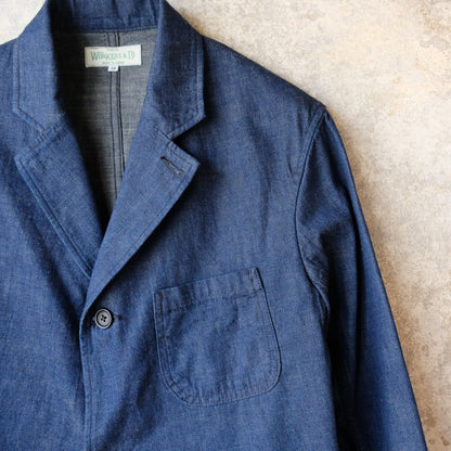 WORKERS_Lounge Jacket, 8oz GR Back Denim