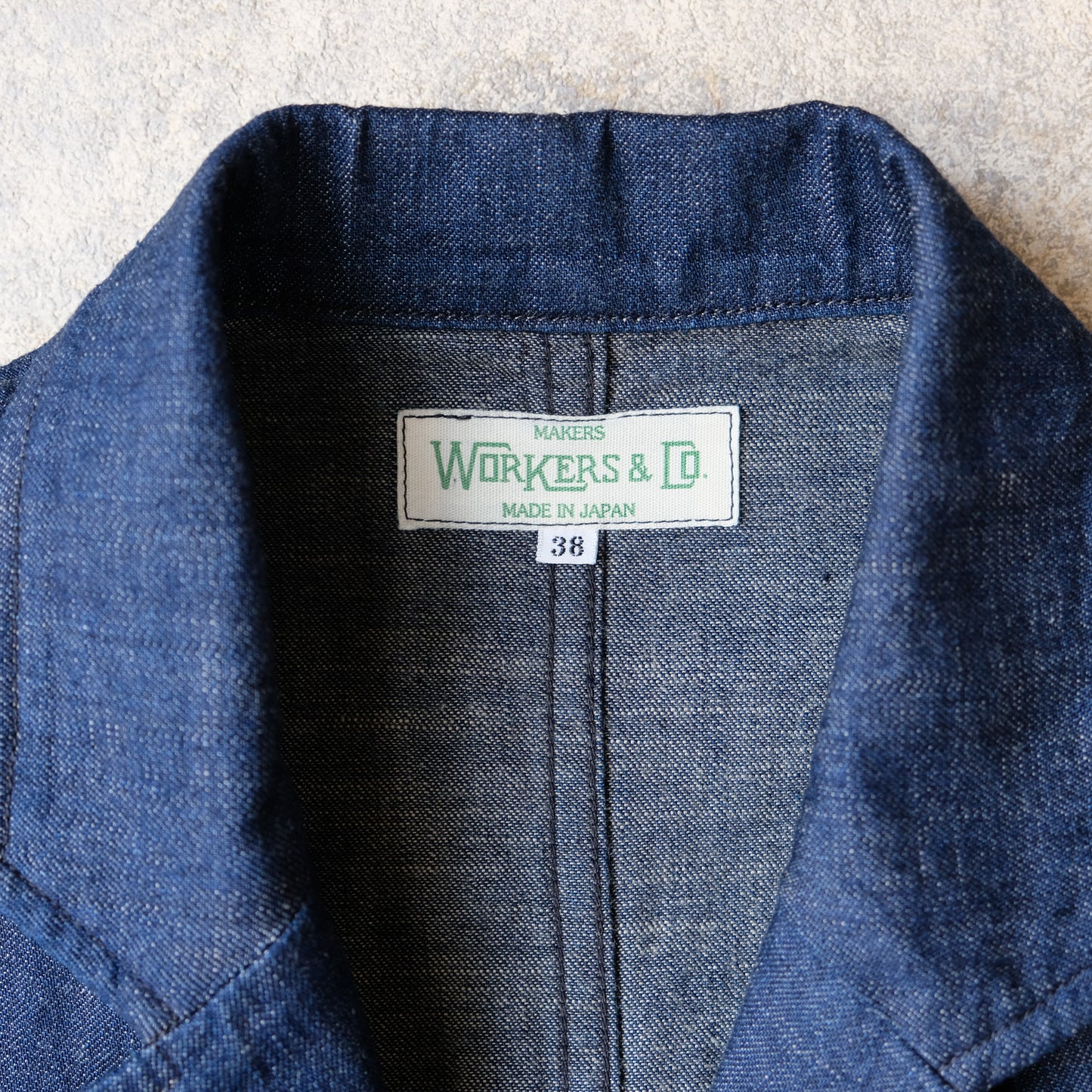 WORKERS_Lounge Jacket, 8oz GR Back Denim