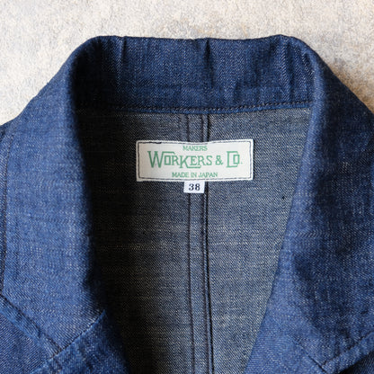 WORKERS_Lounge Jacket, 8oz GR Back Denim