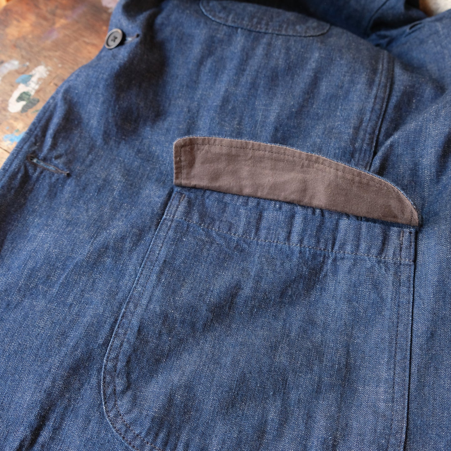 WORKERS_Lounge Jacket, 8oz GR Back Denim