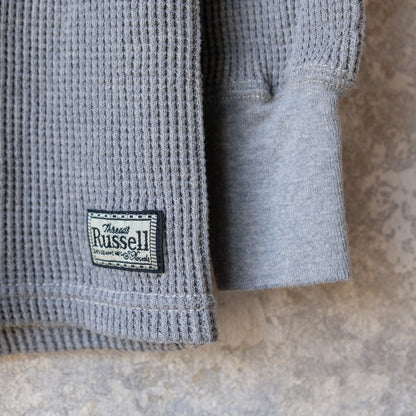 DALEE'S_2230HT_1930s WAFFLE HENLY THERMAL_杢GRAY.BEIGE