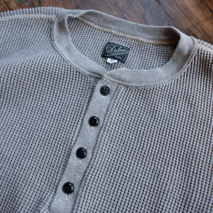 DALEE'S_2230HT_1930s WAFFLE HENLY THERMAL_杢GRAY.BEIGE