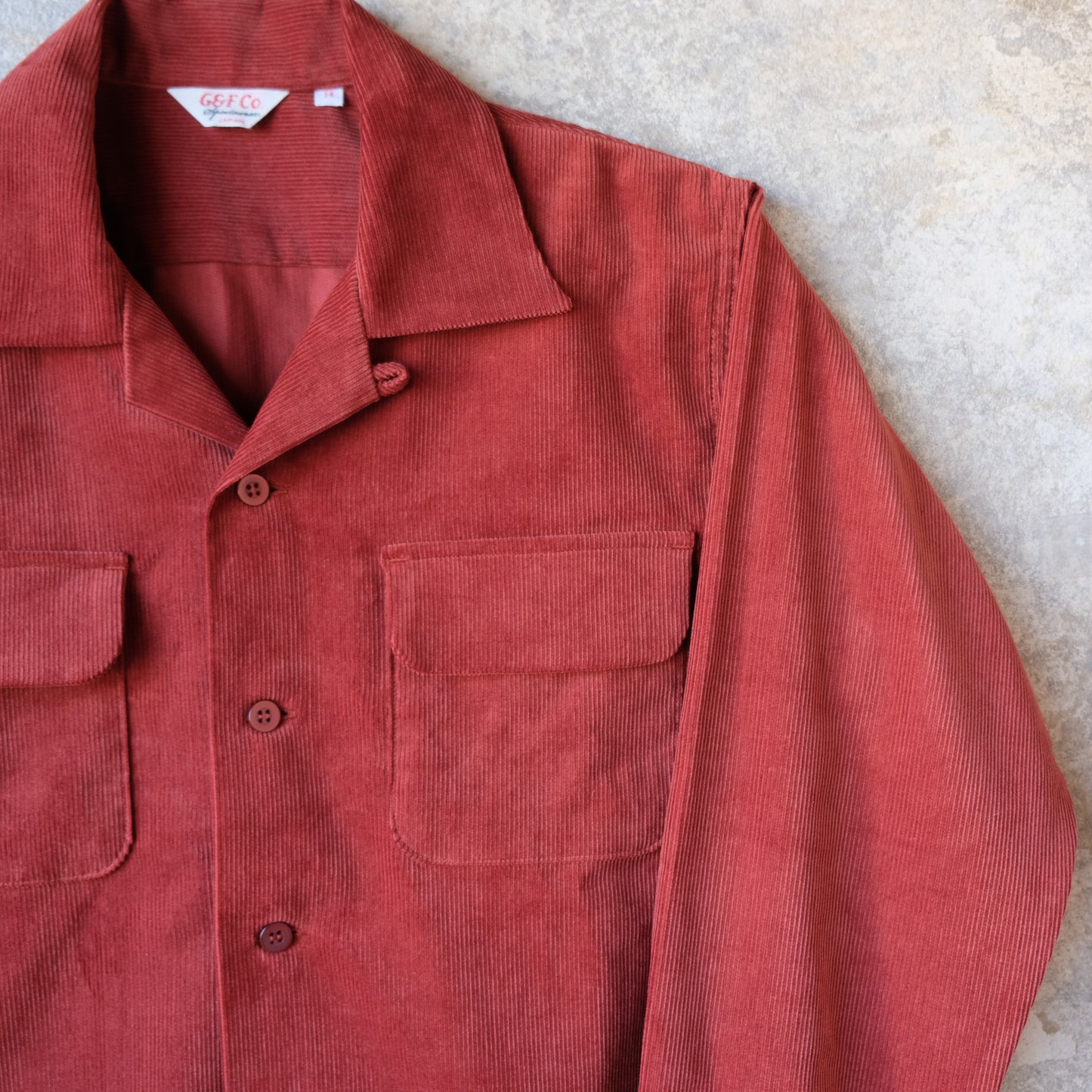 G&F Co._CORDUROY SHIRT_BURGUNDY