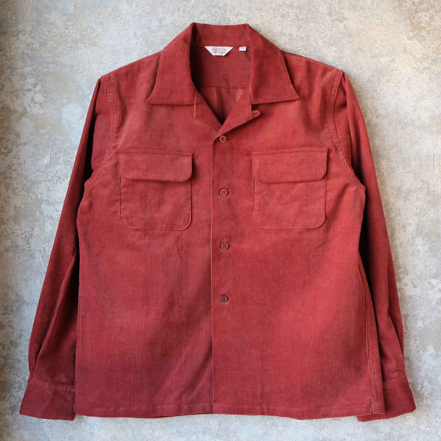 G&F Co._CORDUROY SHIRT_BURGUNDY