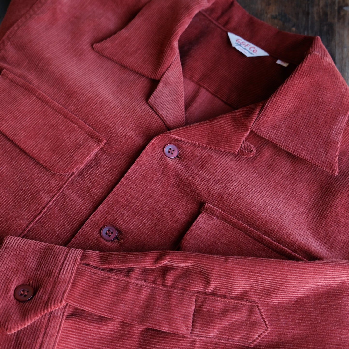 G&F Co._CORDUROY SHIRT_BURGUNDY