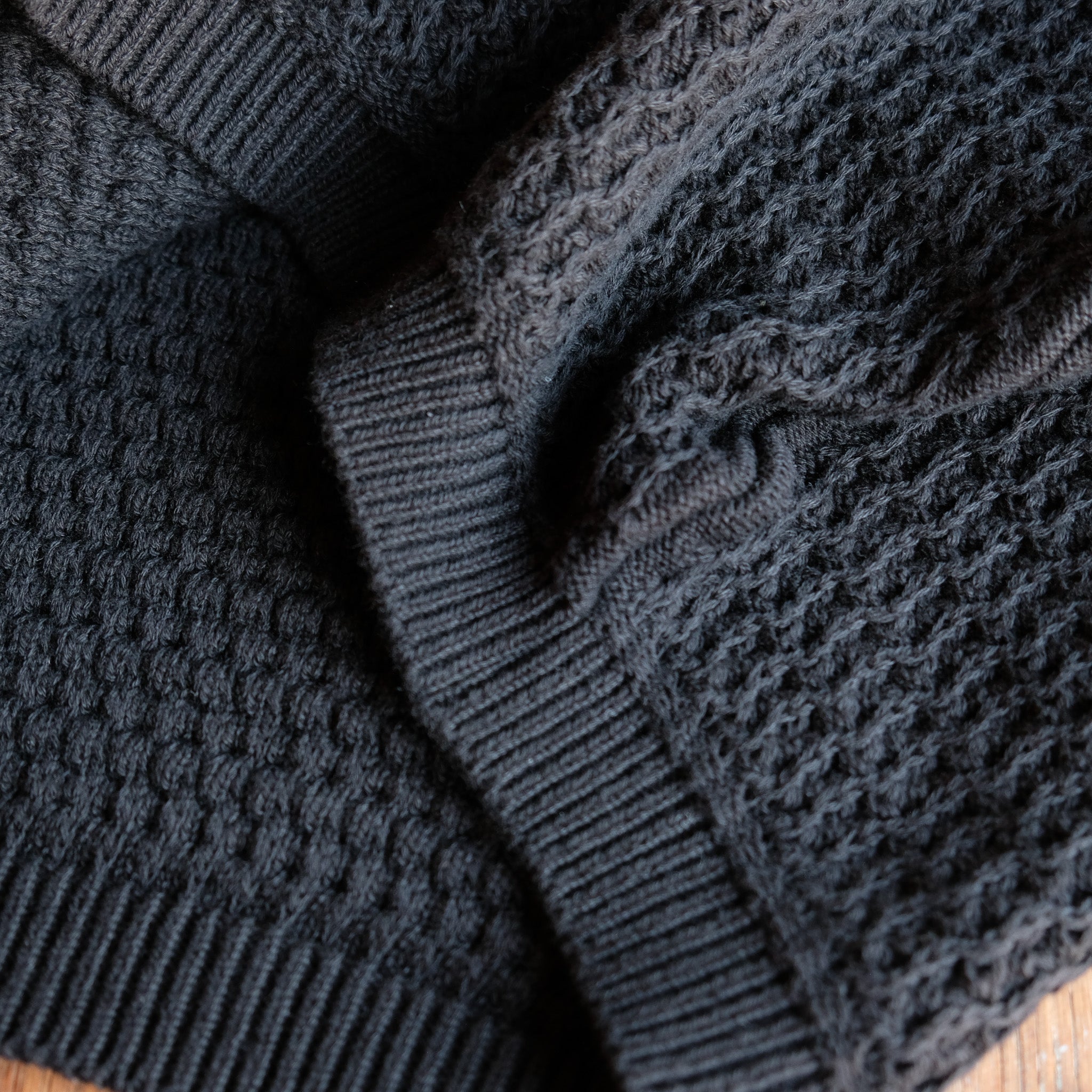 G&F Co._KNIT POLO SHIRT_BLACK – JeansShopSpiral